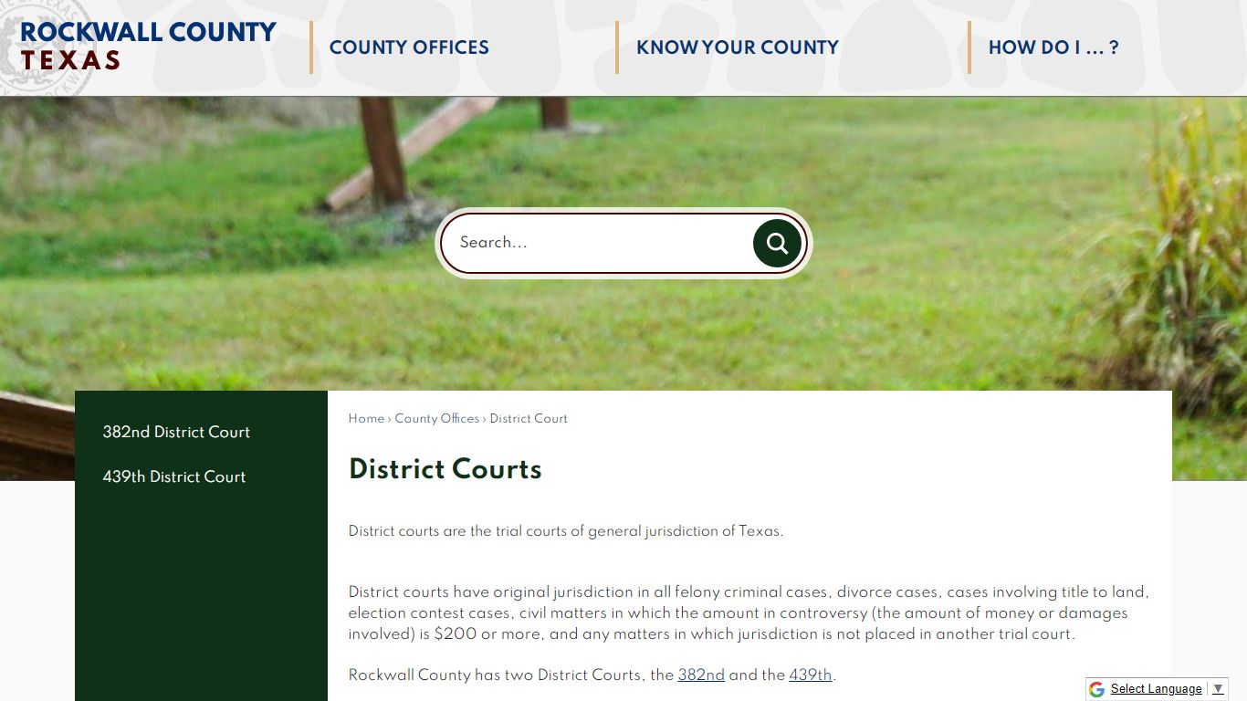 District Courts | Rockwall County-Official Website